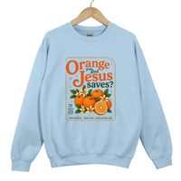 Load image into Gallery viewer, Orange Jesus Saves Sweatshirt - Fall Christian Sweatshirt