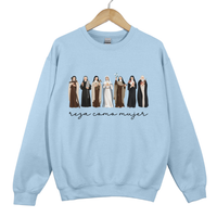 Load image into Gallery viewer, Reza Como Mujer - Pray like a Girl Sweatshirt Spanish version en Espanol