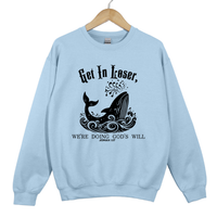Load image into Gallery viewer, Get In Loser We're Doing God's Will, Jonah and the Whale, Christian Humor, Faith Shirt, Funny Bible Verse Gift