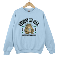 Load image into Gallery viewer, First of All Jesus Thinks I'm a Delight - Funny Christian Frog Coffee Shirt