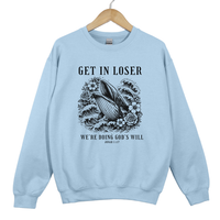 Load image into Gallery viewer, Get In Loser We're Doing God's Will, Jonah and the Whale, Christian Humor, Floral Christian Shirt, Funny Bible Verse Gift