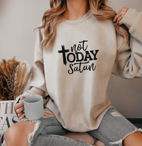 Load image into Gallery viewer, Not Today Satan - Women&#39;s Sweatshirt
