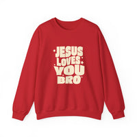 Load image into Gallery viewer, Jesus Loves You Bro, Christian Sweatshirt, Funny Christian Gift, Faith Shirt, Men's Shirt
