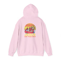 Load image into Gallery viewer, Jesus Has Your Back - Jesus Rear Naked Choke back printed Hoodie