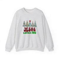 Load image into Gallery viewer, Jesus Loves You, Christmas Sweatshirt, Christian Holiday Shirt, Faith Christmas, Jesus Lover Gift, Religious Xmas Apparel