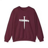 Load image into Gallery viewer, Nail Cross Christian Sweatshirt, Unisex Faith Hoodie, Religious Graphic Pullover Gift
