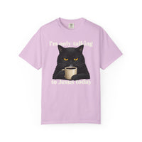 Load image into Gallery viewer, I'm Only Talking To Jesus Today - Christian Cat Lover Comfort Colors Tee