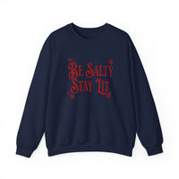 Load image into Gallery viewer, Be Salty Stay Lit, Christmas Sweatshirt, Funny Christian Holiday Sweatshirt, Light of the World, Bible Verse Shirt