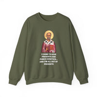 Load image into Gallery viewer, Saint Nicholas Funny Meme Print - Unisex Dark Sweatshirt
