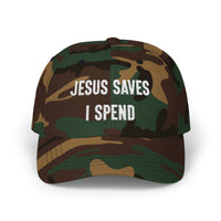 Load image into Gallery viewer, Jesus Saves, I spend Unisex Comfort Ballcap - Snap back adjustable
