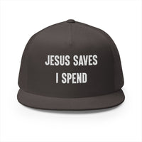 Load image into Gallery viewer, Jesus Saves, I Spend - Funny Unisex Trucker Ballcap
