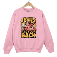 Load image into Gallery viewer, Jesus Has Your Back, Funny Christian Shirt, Faith Sweatshirt, Religious Gift Idea