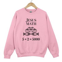 Load image into Gallery viewer, Jesus Math Fish And Loaves, Feeding The 5000 Christian Shirt, Bible Miracle Faith Sweatshirt, Christian Easter Gift