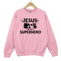 Load image into Gallery viewer, Jesus Is My Superhero, Faith Easter Sweatshirt, Cross Shirt, Resurrection Christian Faith