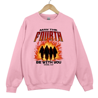 Load image into Gallery viewer, May The Fourth Be With You, Christian Sweatshirt, Faith Based Scripture, Religious Gift for Believers, Daniel 3 17