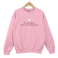 Load image into Gallery viewer, The Only Ghost I Know Is The Holy Ghost - Funny Christian Halloween Shirt, Faith Autumn Sweatshirt