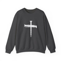 Load image into Gallery viewer, Nail Cross Christian Sweatshirt, Unisex Faith Hoodie, Religious Graphic Pullover Gift
