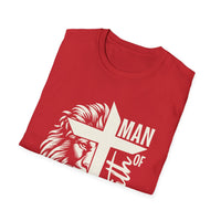 Load image into Gallery viewer, Man of Faith, Jesus Lion Cross Shirt, Christian Tee, Bible Verse Shirt, Unisex Tee, Christian Gift