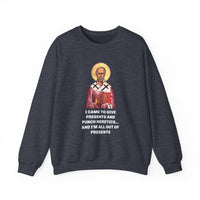 Load image into Gallery viewer, Saint Nicholas Funny Meme Print - Unisex Dark Sweatshirt
