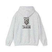 Load image into Gallery viewer, Feral But Loves Jesus - Christian Hoodie

