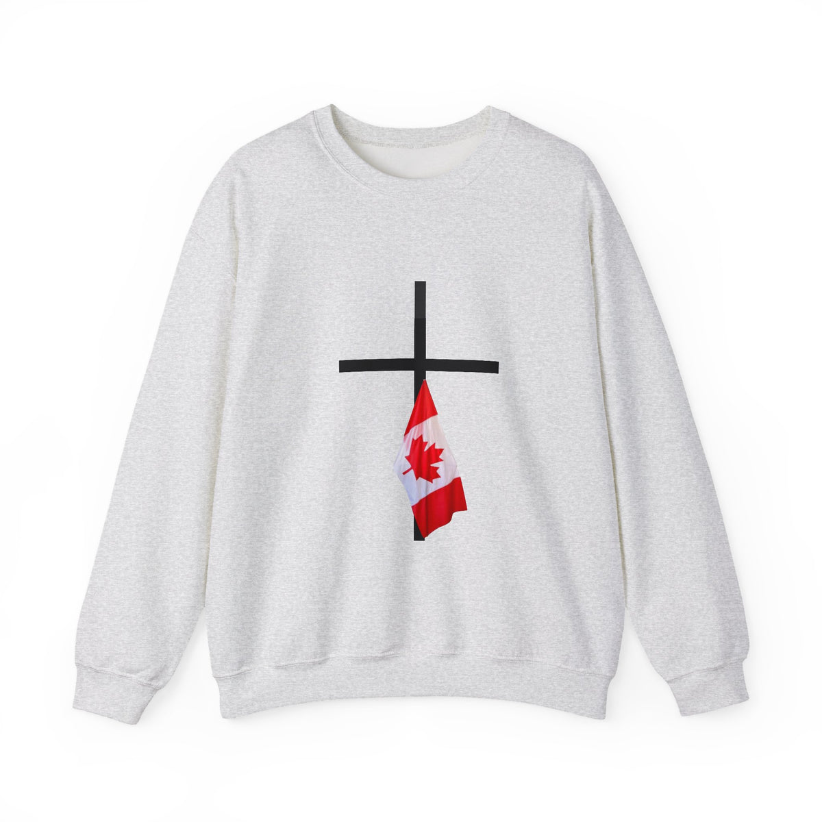 Canada Flag Cross Shirt - Patriotic Christian Sweatshirt For Canadians
