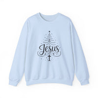 Load image into Gallery viewer, Christmas Jesus Sweatshirt, True Reason for the Season, Christian Tree, Holiday Gift for Believers