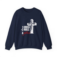 Load image into Gallery viewer, 1 Cross 3 Nails 4given Sweatshirt, Christian Faith Crewneck for Men &amp; Women
