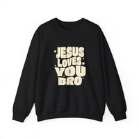 Load image into Gallery viewer, Jesus Loves You Bro, Christian Sweatshirt, Funny Christian Gift, Faith Shirt, Men's Shirt