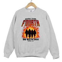 Load image into Gallery viewer, May The Fourth Be With You, Christian Sweatshirt, Faith Based Scripture, Religious Gift for Believers, Daniel 3 17