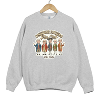 Load image into Gallery viewer, Founding Fathers Fan Club Sweatshirt, Patriotic 1776 Vintage Style Crewneck, American History Gift, USA Patriotic Pullover