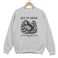 Load image into Gallery viewer, Get In Loser We're Doing God's Will, Jonah and the Whale, Christian Humor, Floral Christian Shirt, Funny Bible Verse Gift