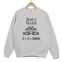Load image into Gallery viewer, Jesus Math Fish And Loaves, Feeding The 5000 Christian Shirt, Bible Miracle Faith Sweatshirt, Christian Easter Gift