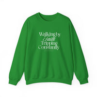 Load image into Gallery viewer, Walking by Faith Tripping Constantly, Funny Christian Sweatshirt, Gift for Christian, Religious Sweater
