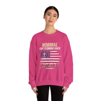 Load image into Gallery viewer, Normal Isn&#39;t Coming Back, Jesus Is Unisex Sweatshirt Religious Crewneck Jumper, Christian Apparel, Inspirational Clothing, Cozy Religious
