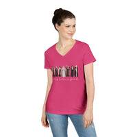 Load image into Gallery viewer, Pray Like a Girl - Women's V-Neck Tee