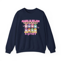 Load image into Gallery viewer, Jesus Is My Jam Christian Sweatshirt, Cute Faith Shirt, Christian Mom, Funny Christian Gift

