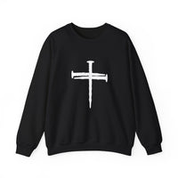 Load image into Gallery viewer, Nail Cross Christian Sweatshirt, Unisex Faith Hoodie, Religious Graphic Pullover Gift
