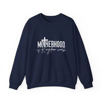 Load image into Gallery viewer, Motherhood is Kingdom Work and my Ministry - Christian Sweatshirt for Mom
