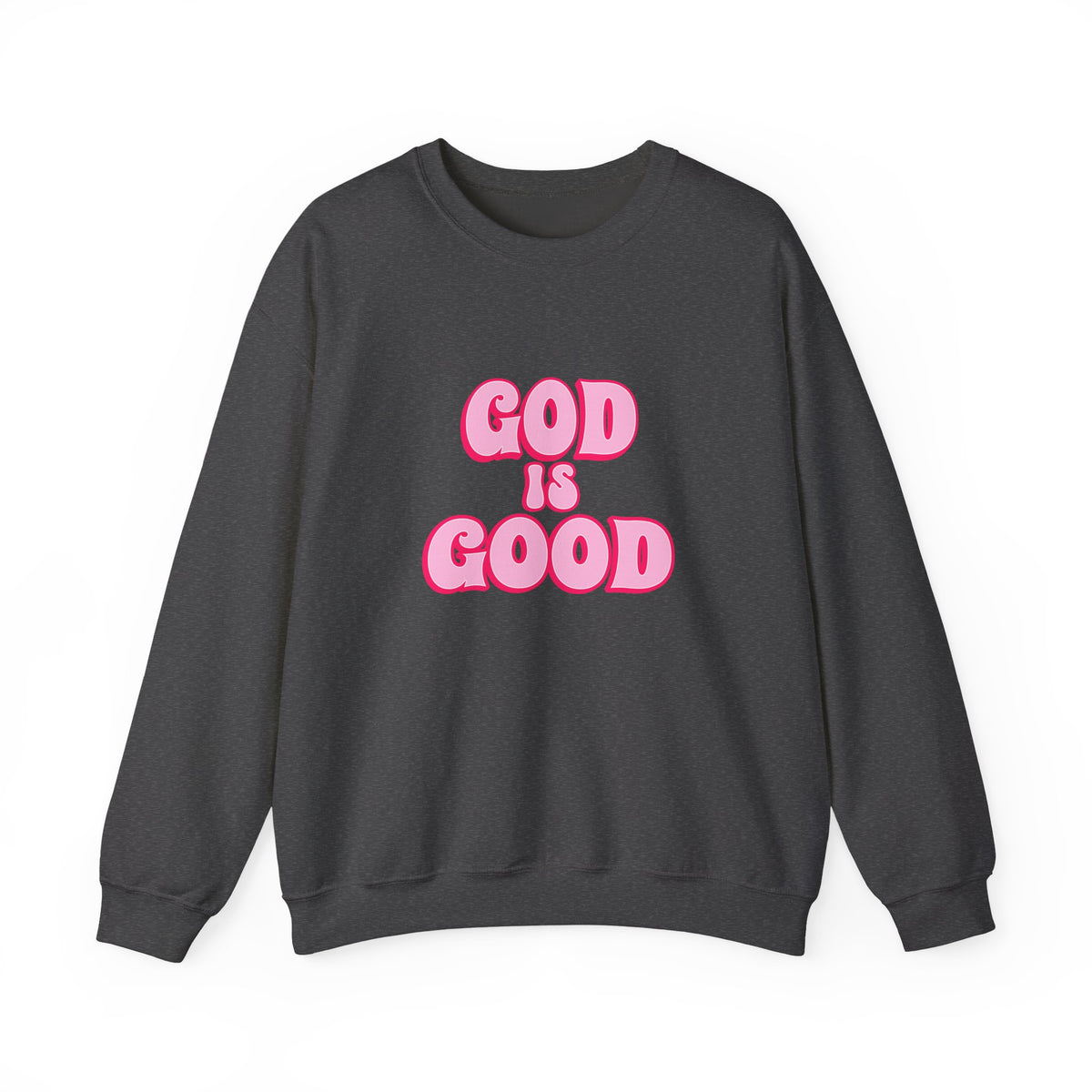 God Is Good Sweatshirt, Pink Retro Shirt, Christian Women's Faith, Crewneck Pullover