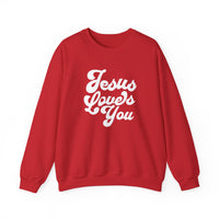 Load image into Gallery viewer, Jesus Loves You, Christian Sweatshirt, Minimalist Christian Gift, Jesus Lover Shirt