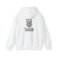 Load image into Gallery viewer, Feral But Loves Jesus - Christian Hoodie
