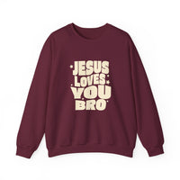 Load image into Gallery viewer, Jesus Loves You Bro, Christian Sweatshirt, Funny Christian Gift, Faith Shirt, Men's Shirt