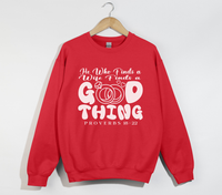 Load image into Gallery viewer, He Who Finds A Wife, Finds A Good Thing - Sweatshirt
