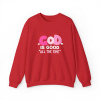 Load image into Gallery viewer, God Is Good All the Time, Christian Sweatshirt, Faith Heart Design Shirt, Valentine Gift For Her