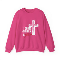 Load image into Gallery viewer, 1 Cross 3 Nails 4given Sweatshirt, Christian Faith Crewneck for Men &amp; Women
