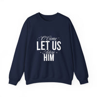 Load image into Gallery viewer, Oh Come Let Us Adore Him, Christmas Shirt, Faith Holiday Shirt, Christmas Gift, Christian Sweatshirt