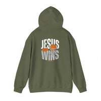 Load image into Gallery viewer, Jesus Always Wins Sweatshirt, 1 Corinthians 15:57, Christian Sweatshirt, Basketball Shirt, Faith Sports, Bible Verse Gift
