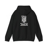 Load image into Gallery viewer, Feral But Loves Jesus - Christian Hoodie

