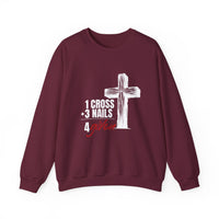 Load image into Gallery viewer, 1 Cross 3 Nails 4given Sweatshirt, Christian Faith Crewneck for Men &amp; Women
