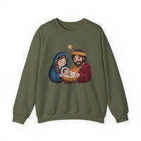 Load image into Gallery viewer, Nativity Christmas Sweatshirt, Holy Family, Jesus Shirt, Christmas Gift, Cozy Holiday Gift, Cute Xmas Gift